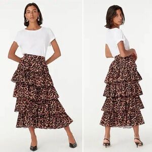 J. Crew Leopard Print Maxi Skirt